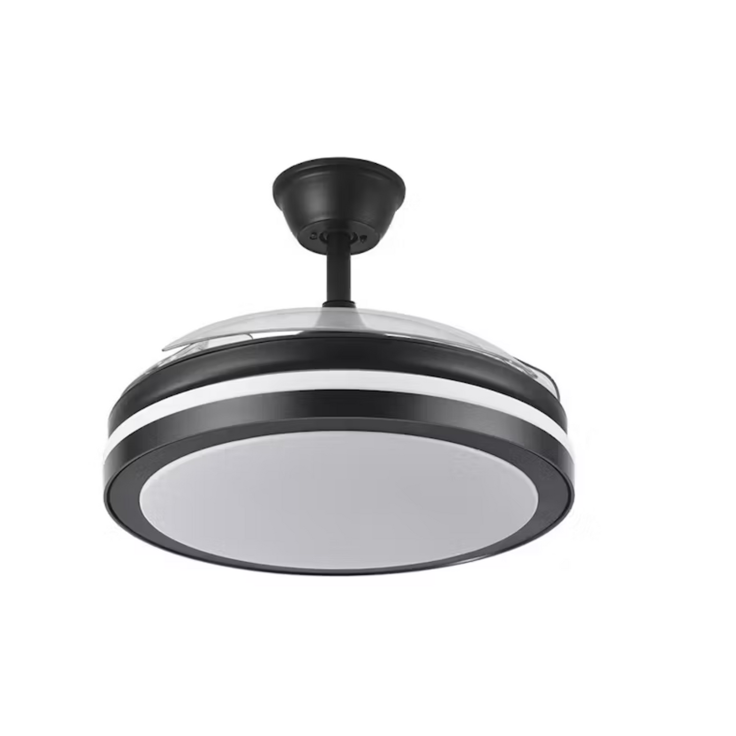 Ventilador de Techo LED con Bluetooth y Aspas Retractiles - Negro